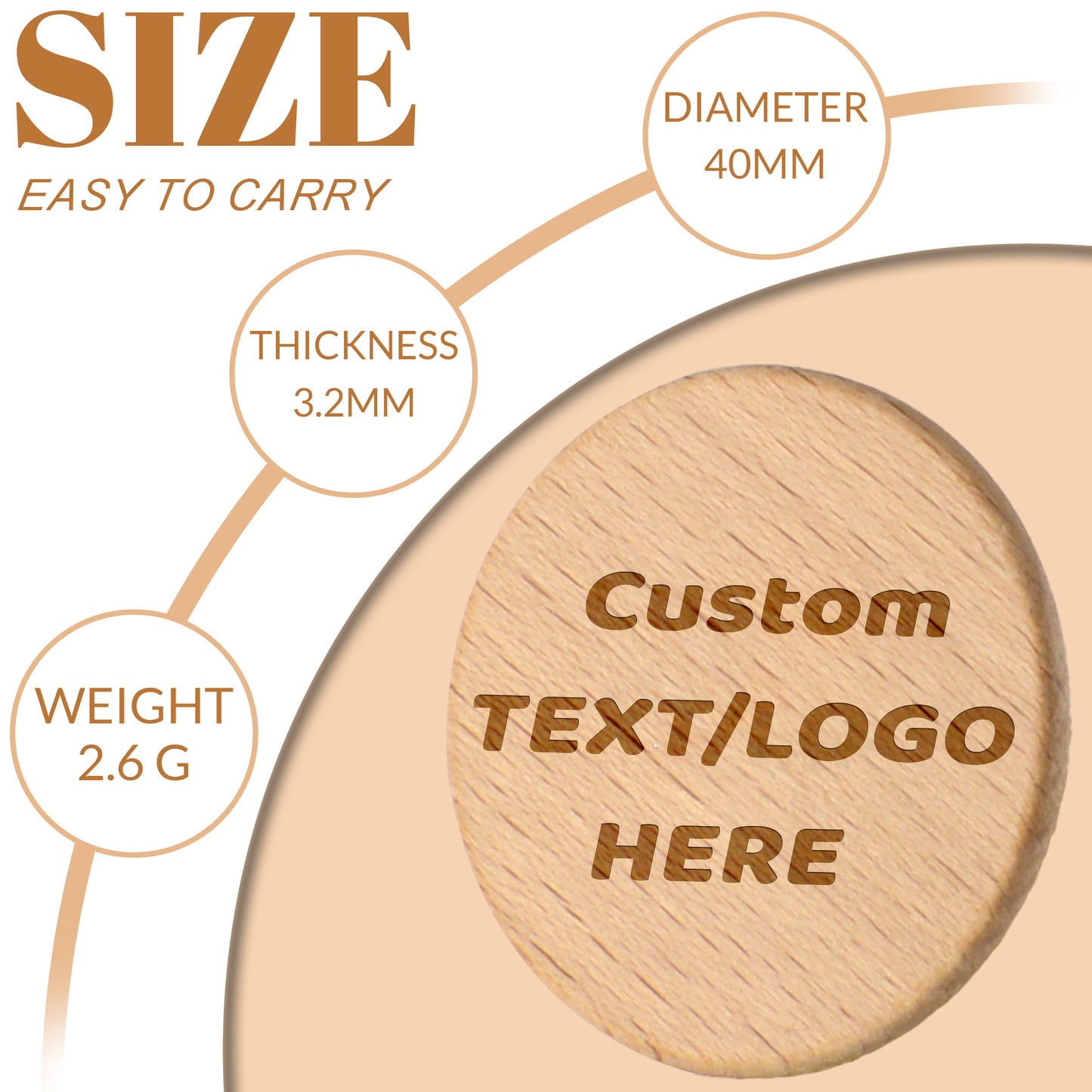 Custom Wooden Token