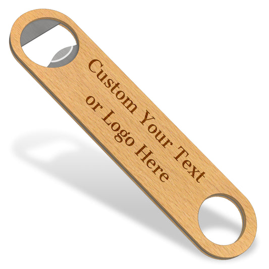 Custom Wooden Handle Bottle Opener
