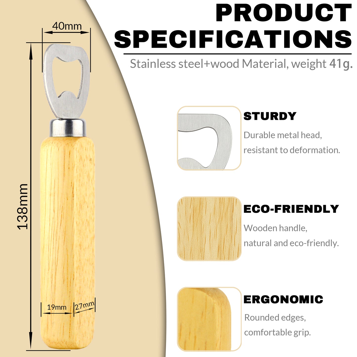 Custom Wood Bottle Opener