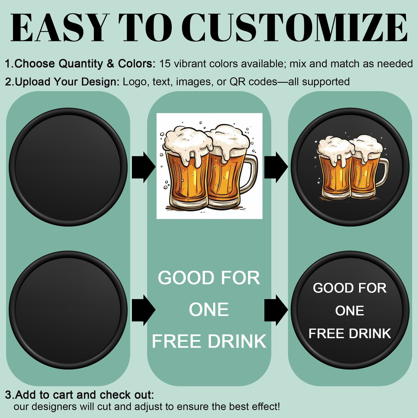 200-2000 Custom Drink Tokens