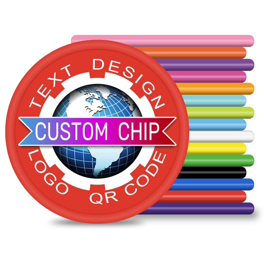 200 Custom Plastic Chips,Personalized Your Own Photo/Text/Logo on a Chip