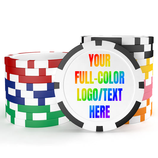 Custom Poker Chips - Sticker Style